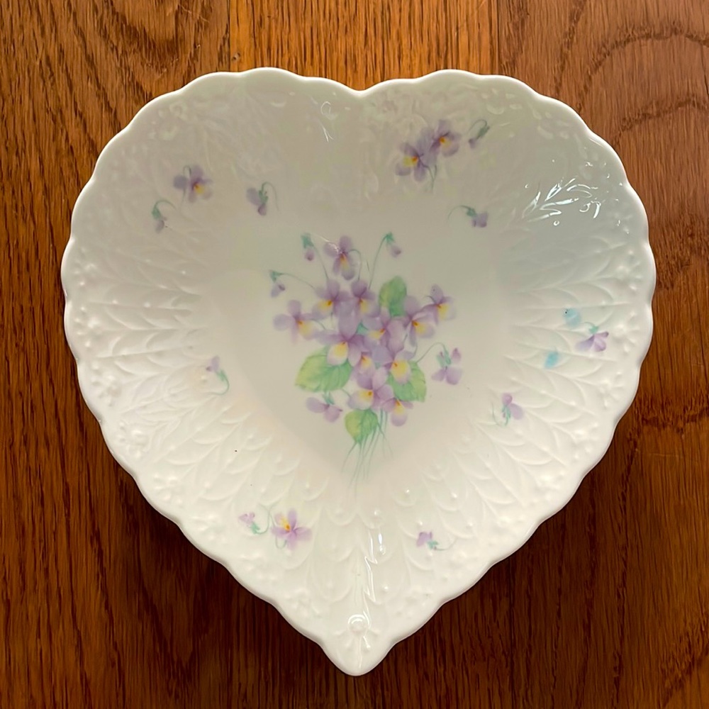 Vintage Mikasa Japan With Love Heart Dish -  Use for Jewelry or Keys